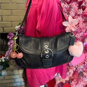 Coach Black Leather Women's Bag